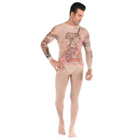 Men's Plus Size One-piece Sexy Net Dress Stockings Sexy Bodysuit