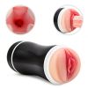 Cup Masturb Sexe M-asturbateur Male Manuel Masturbation Cup Homme Doux Chauffant Silicone ORale 3D Masturbation - black