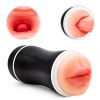 Cup Masturb Sexe M-asturbateur Male Manuel Masturbation Cup Homme Doux Chauffant Silicone ORale 3D Masturbation - black