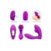 10 Levels Dual Motors Clitoral Sucking & G-spot Dildo Vibrator - Purple